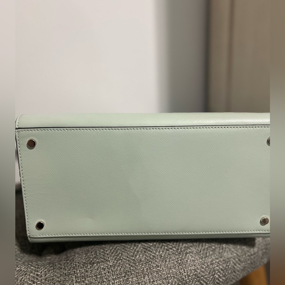 kate spade pastel mint green leather satchel - Picture 3 of 6